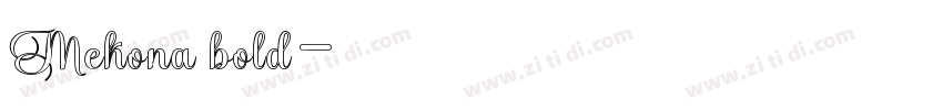 Mekona bold字体转换